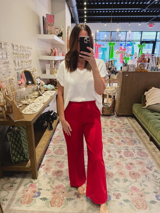 The Catherine Pants in Red
