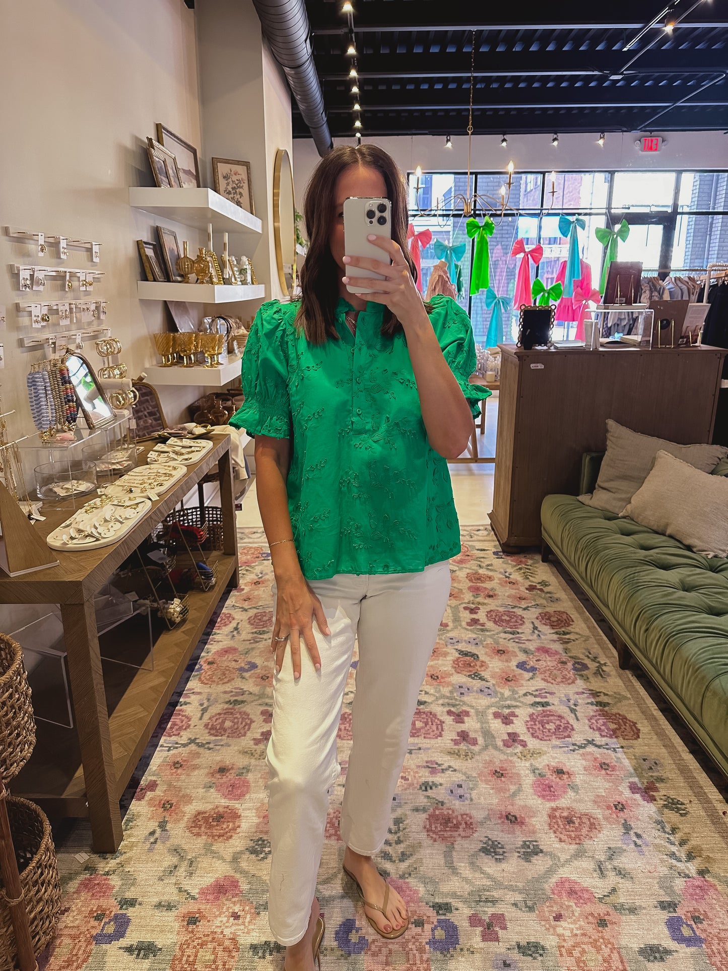 The Bella Top in Green