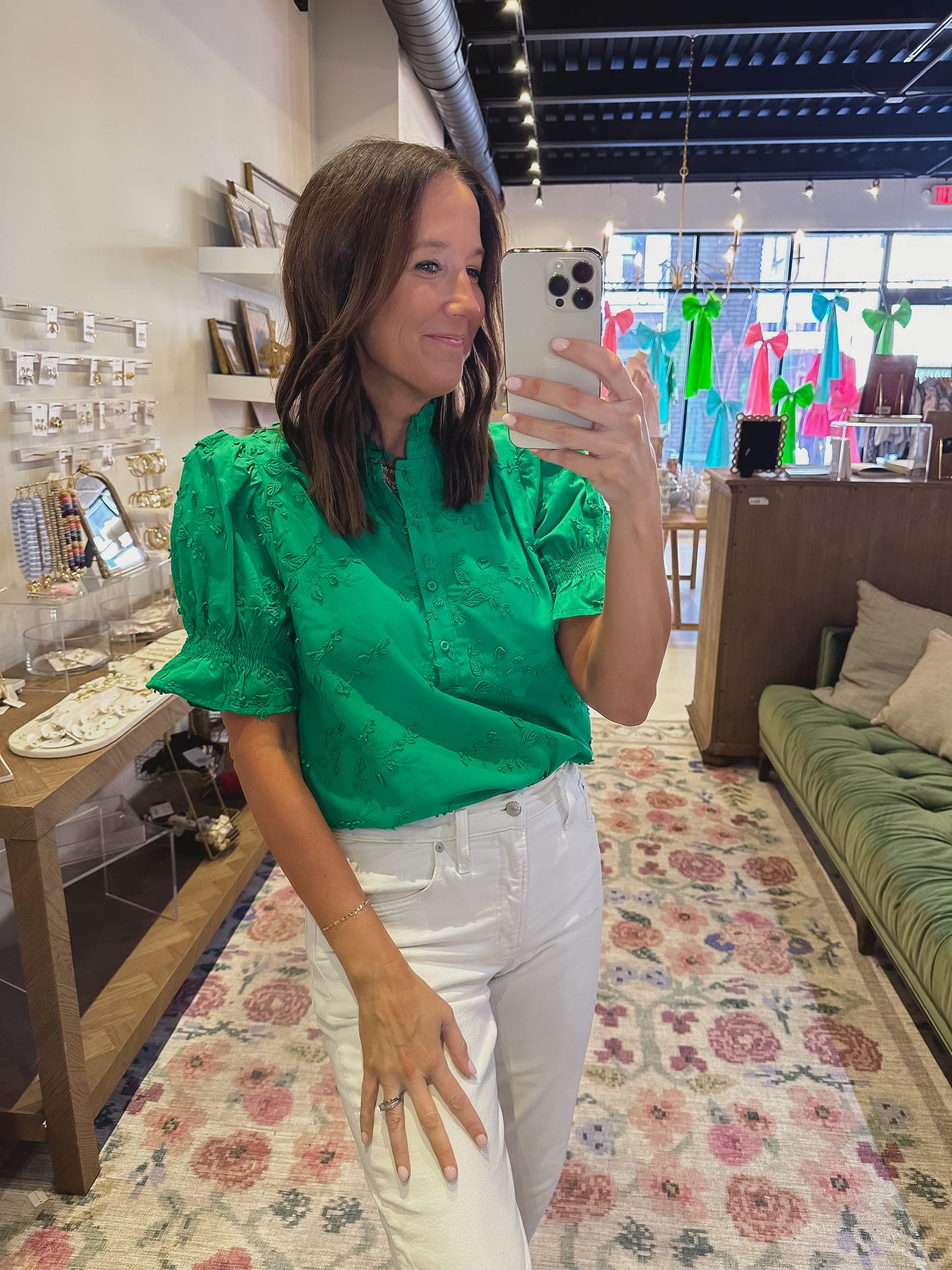 The Bella Top in Green