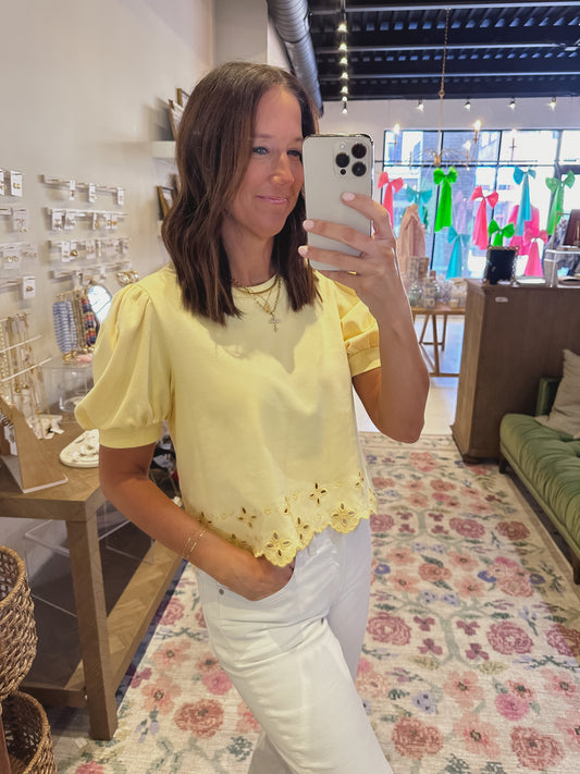 The Ashley Top in Yellow