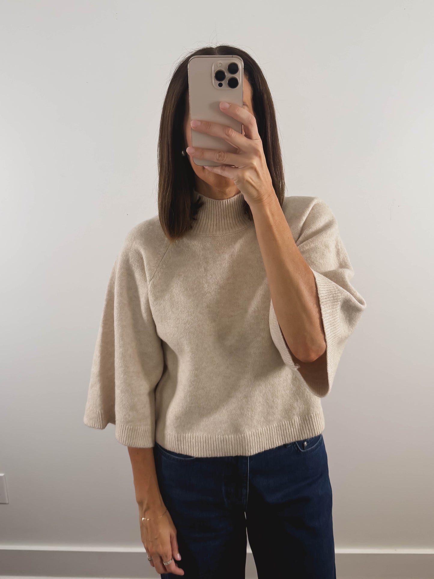 The Acorn Mock Neck in Oatmeal