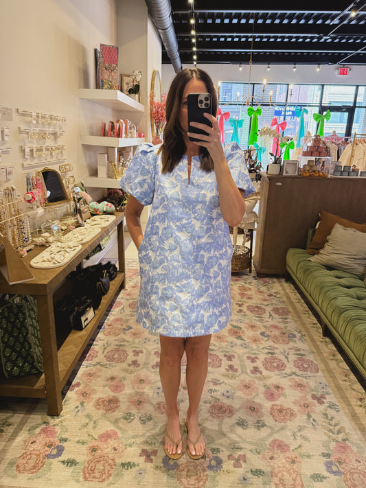 The Sara Dress in Blue