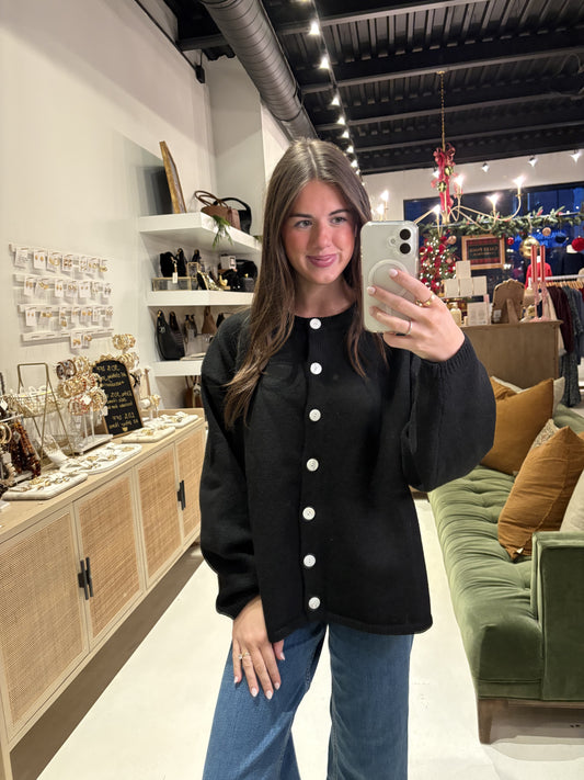 The Juniper Cardigan in Black