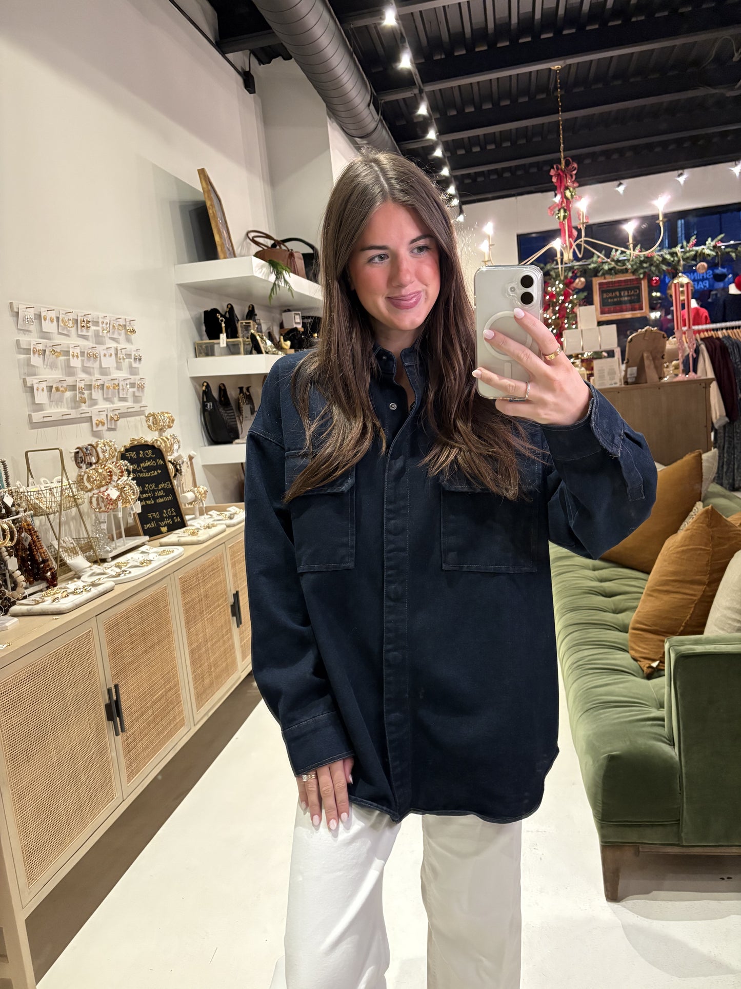 Dark Denim Button Down