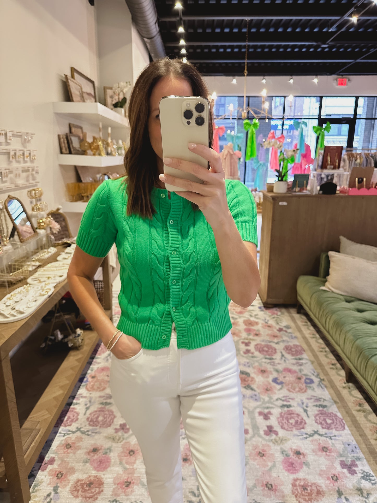 The Evelyn Top in Green