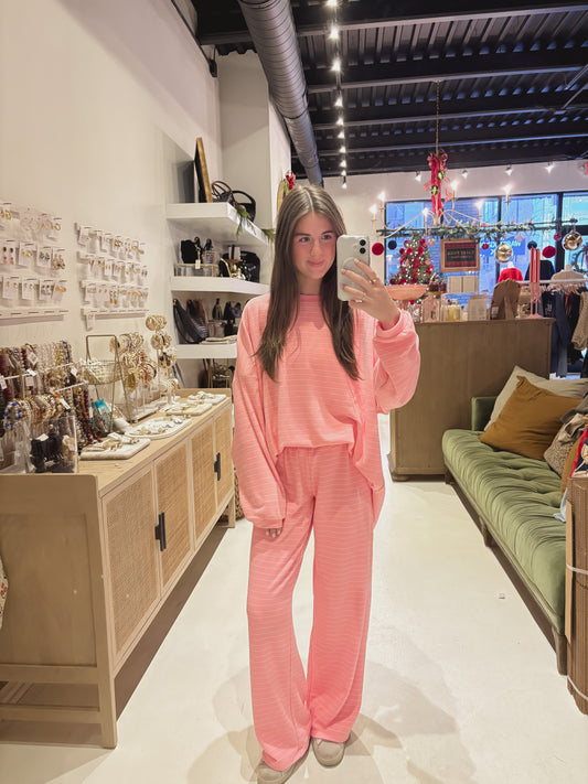Striped Pants in Pink