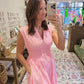 The Bridgette Dress in Bubble Gum Pink