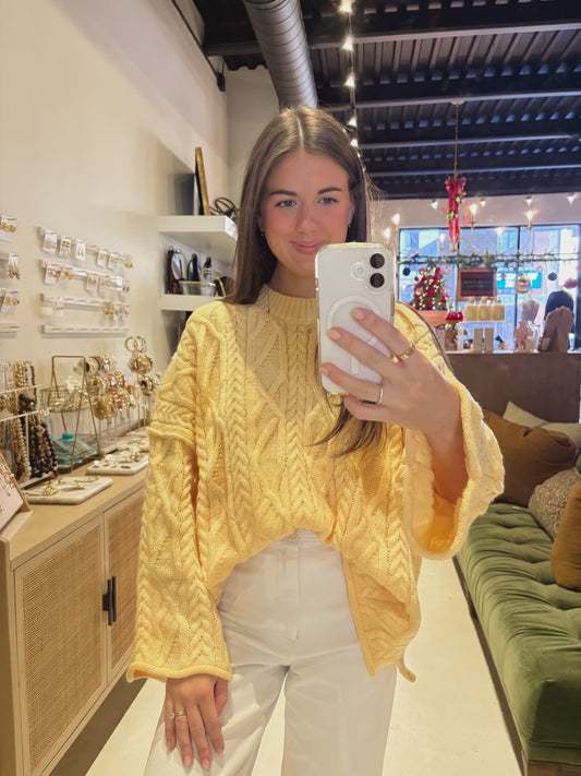Bright Yellow Oversized Sweater