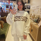"Jesus Saves" & Cross Reversible Sweatshirt