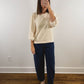 The Puff Shoulder Sweatshirt in Ivory
