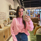 The Piper Cardigan in Barbie Pink