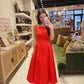 The Red Boat Neck Midi Dress