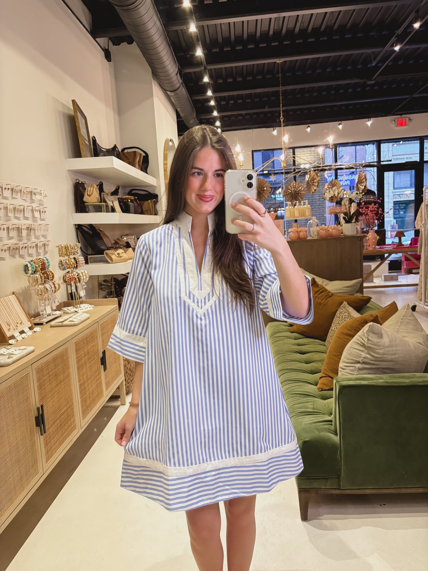 The Blue and White Striped Dress