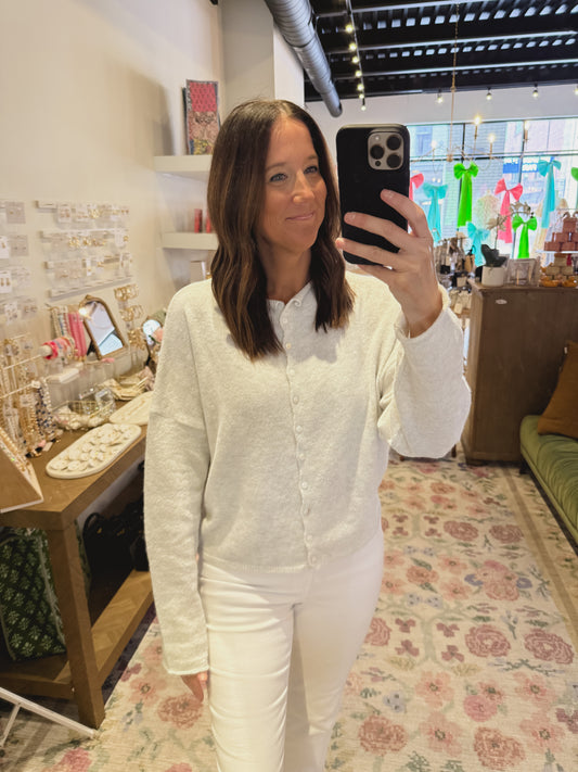 The Piper Cardigan in Light Grey