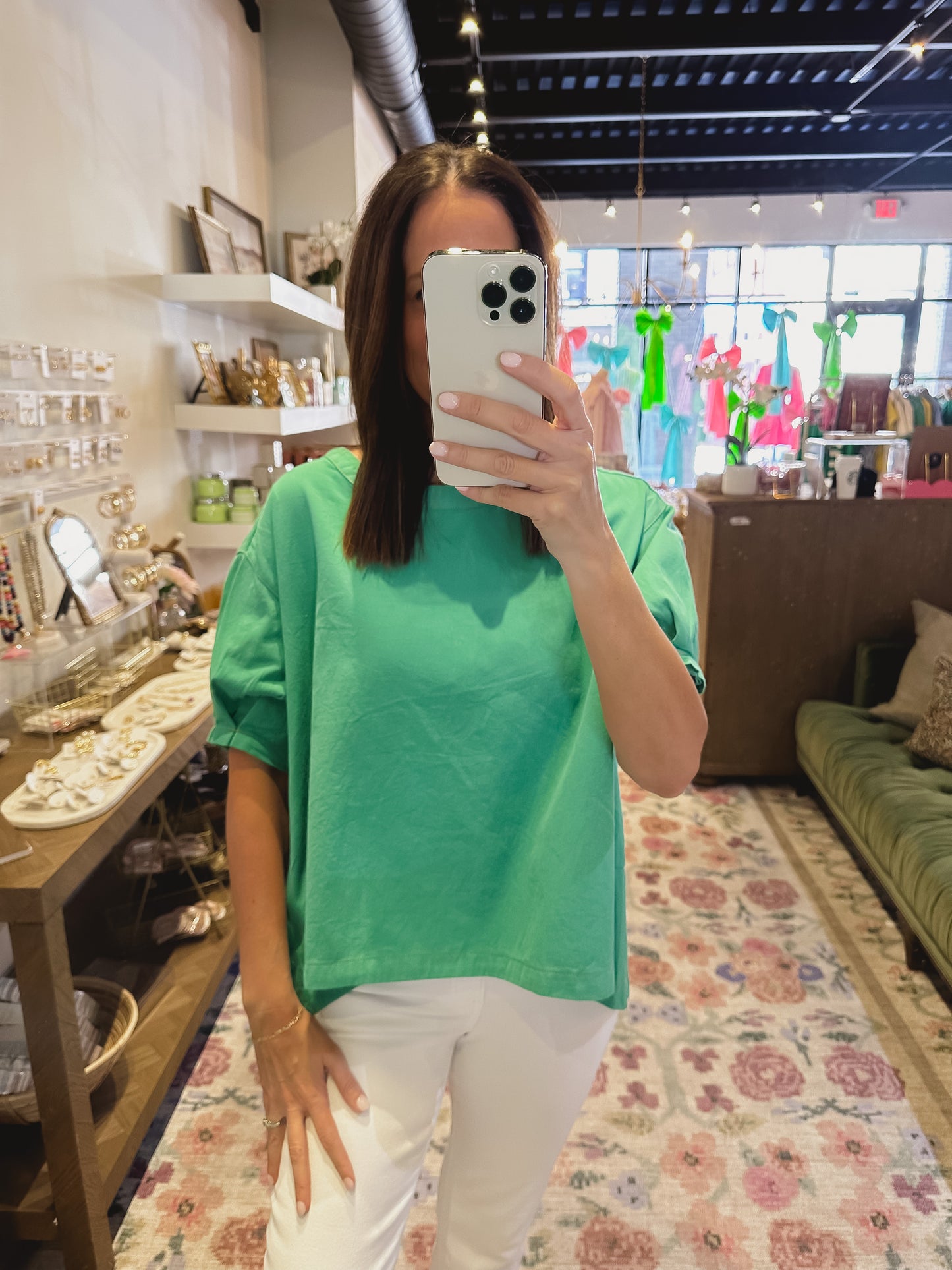 **RESTOCKED** The Genevieve Top in Green