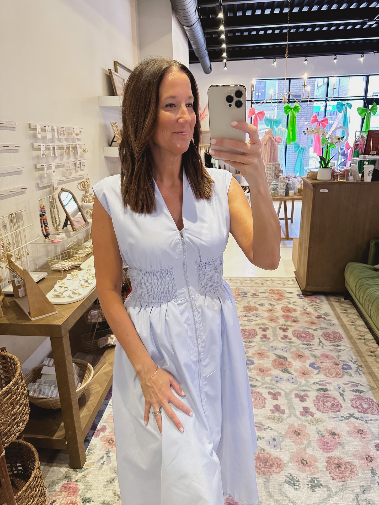 The Bridgette Dress in Light Blue