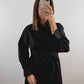 The Willow Belted Maxi Dress in Black