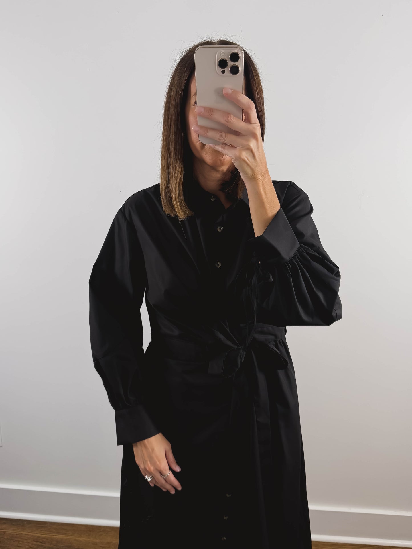 The Willow Belted Maxi Dress in Black