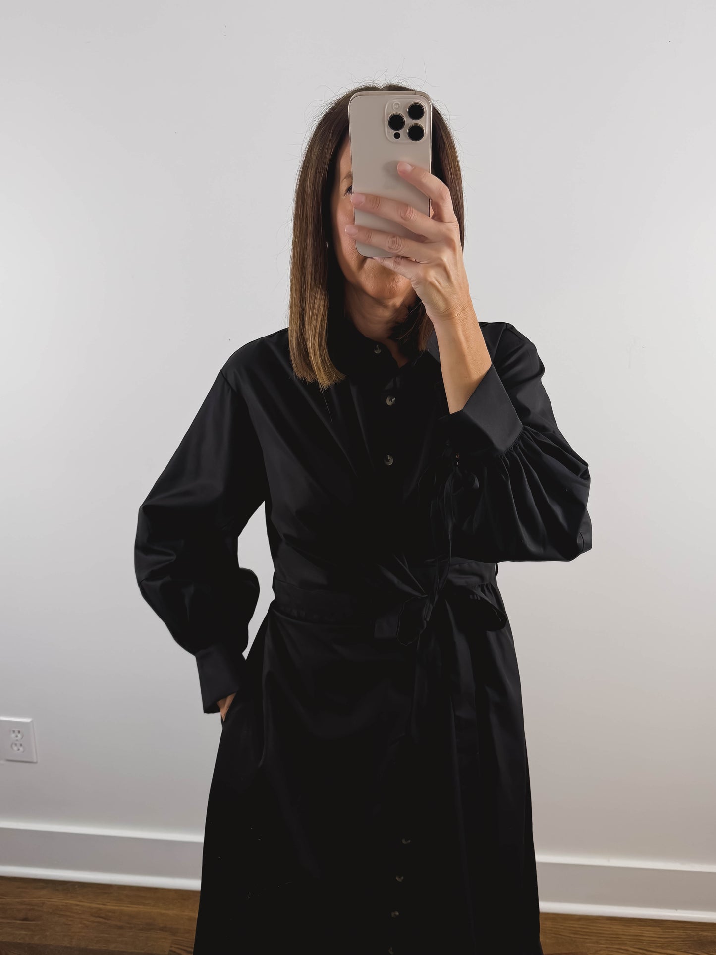 The Willow Belted Maxi Dress in Black