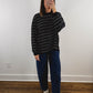 The Striped Boyfriend Top in Black