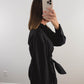 The Side Tie Top in Black