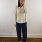 The Layered Ruffle Sweater in Cream