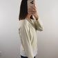 The Layered Ruffle Sweater in Cream