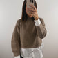 The Birch Layered Sweater in Tan
