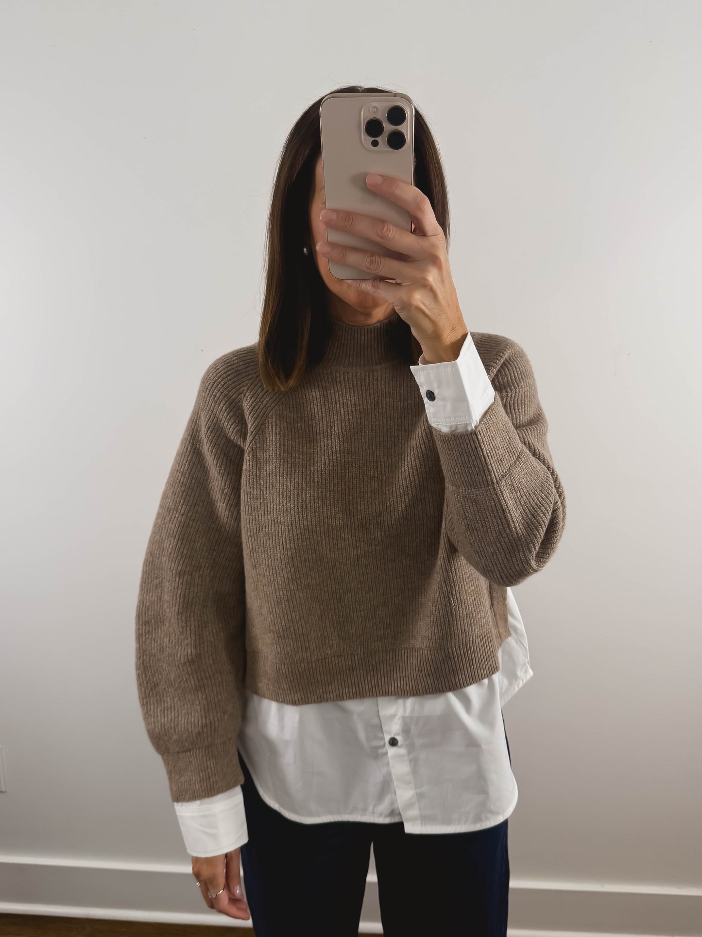 The Birch Layered Sweater in Tan