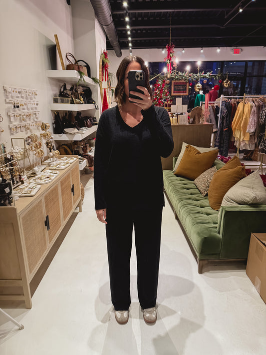 DOORBUSTER! Ribbed Knit Top And Pants Set