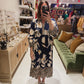 DOORBUSTER! Navy Floral Long Dress