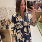 DOORBUSTER! Navy Floral Long Dress