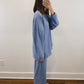 The Levi Striped Pants in Light Blue/Dark Blue