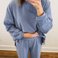 The Levi Striped Pants in Light Blue/Dark Blue