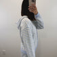The Regatta Striped Zip Hoodie in Light Blue/White