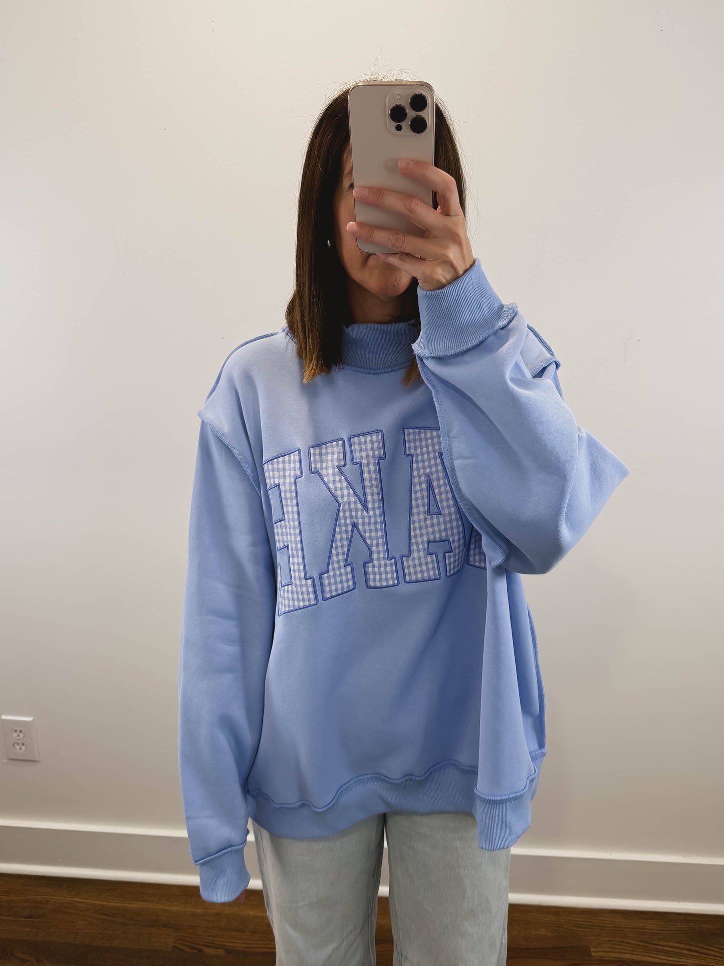 LAKE Mock Neck Oversized Sweatshirt