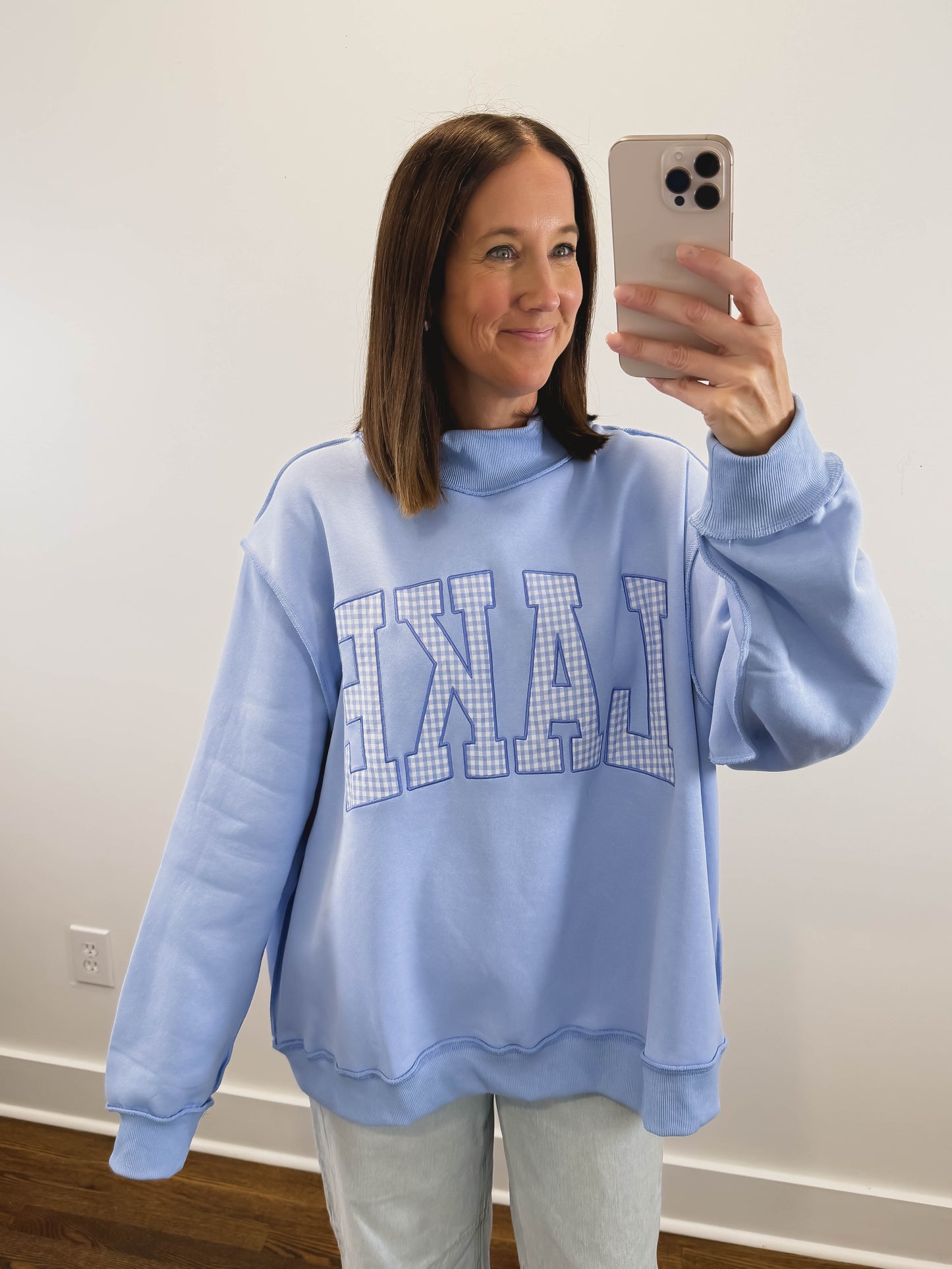 LAKE Mock Neck Oversized Sweatshirt