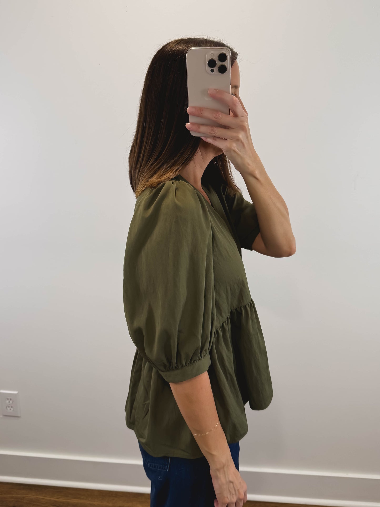The Goldie Top in Olive