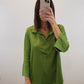 The Candlelight Blouse in Green