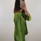 The Candlelight Blouse in Green