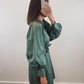 The Sagebrook Dress | Sage Green Mini Shirt Dress