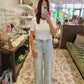 The Anna High Rise Wide Cuffed Jeans