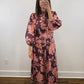 The Vineyard Rose Dress | Wine Floral Wedding Guest Maxi Dress