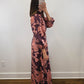 The Vineyard Rose Dress | Wine Floral Wedding Guest Maxi Dress