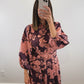 The Vineyard Rose Dress | Wine Floral Wedding Guest Maxi Dress