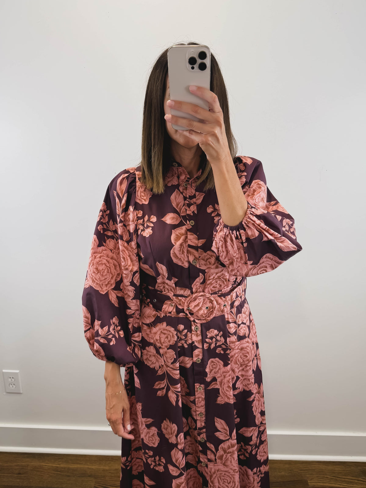 The Vineyard Rose Dress | Wine Floral Wedding Guest Maxi Dress