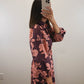 The Vineyard Rose Dress | Wine Floral Wedding Guest Maxi Dress