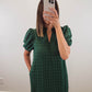 The Meadow Dress | Green Eyelet Puff Sleeve Midi Dress