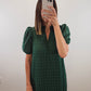 The Meadow Dress | Green Eyelet Puff Sleeve Midi Dress