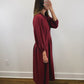 The Vivienne Dress | Burgundy Long Sleeve Midi Dress
